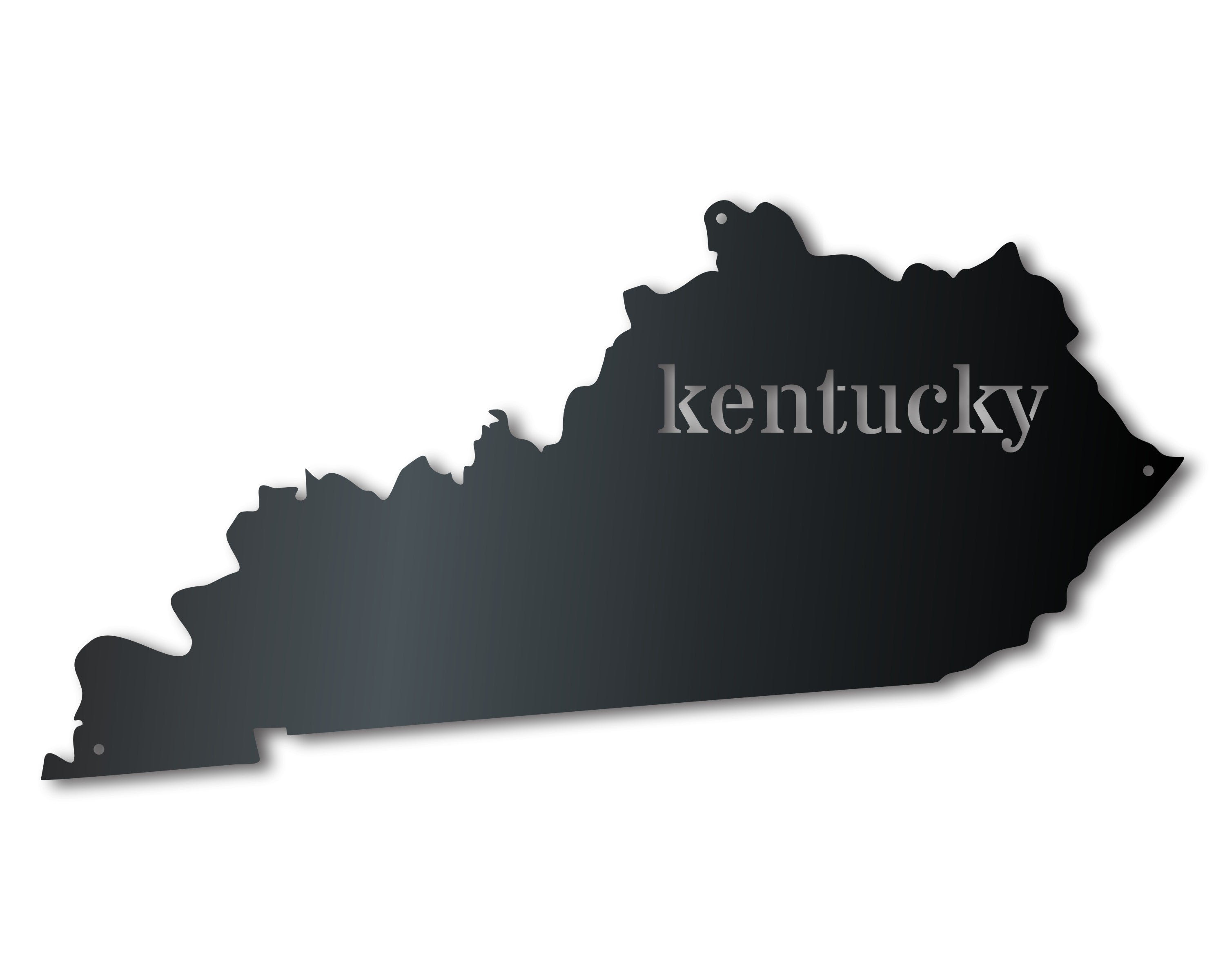 Customizable Metal Kentucky Wall Art with 14 Color Options and Multiple Sizes